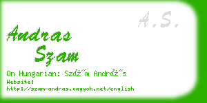 andras szam business card